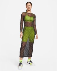 Nike Air Women's Printed Mesh Long-Sleeve Dress (DV8249-010), L, WHS, > 50%, 1-2 дня