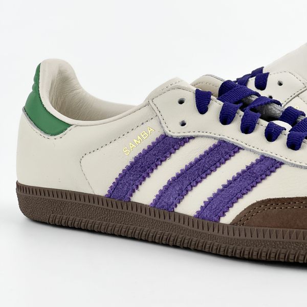 Кроссовки женские Adidas Samba Og White Purple (ID8349), 36.5, WHS, 10% - 20%, 1-2 дня