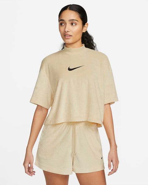 Футболка жіноча Nike Sportswear Mock-Neck Short-Sleeve Terry Top (FJ4894-294), L, WHS, 40% - 50%, 1-2 дні