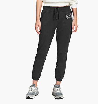 Брюки женские Gap Logo Fleece Joggers Black Marl (221318201), 2XL, WHS, 1-2 дня