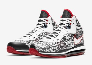 Кроссовки мужские Nike Air Max Lebron 8 Qs Graffiti (DD8306-001), 40, WHS, 1-2 дня