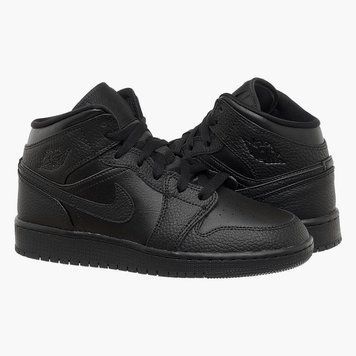 Кросівки жіночі Jordan 1 Mid (Gs) Black (554725-091), 39, OFC, 30% - 40%, 1-2 дні