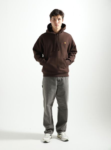 Кофта мужские Carhartt Hooded American Script Sweat Tobacco (I028279-47XX), M, WHS, 10% - 20%, 1-2 дня