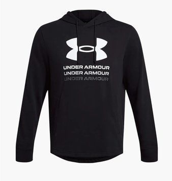 Кофта чоловіча Under Armour Rival Terry Graphic Black (1386047-001), LG, OFC, 20% - 30%, 1-2 дні