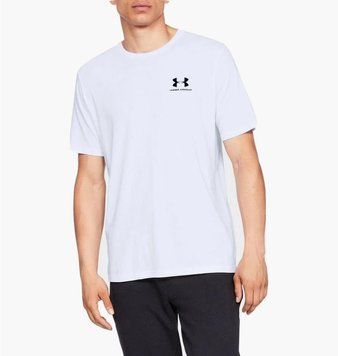 Футболка мужская Under Armour Sportstyle Left Chest (1326799-100), SM, OFC, 30% - 40%, 1-2 дня