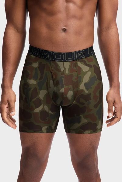 Трусы-боксерки мужские Under Armour Performance Tech - Novelty 6 3Pk (1383879-392), 2XL, OFC, 1-2 дня