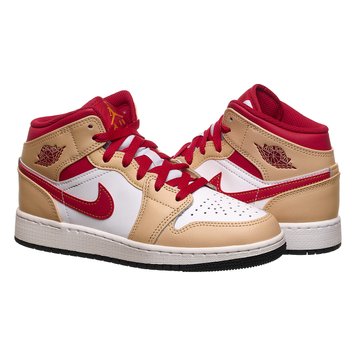 Кросівки жіночі Jordan 1 Mid Light Cardinal Curry (Gs) (554725-201), 36.5, OFC, 40% - 50%, 1-2 дні