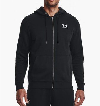 Кофта мужская Under Armour Essential Fleece Fz Hood-Blk Black (1373881-001), LG, OFC, 40% - 50%, 1-2 дня