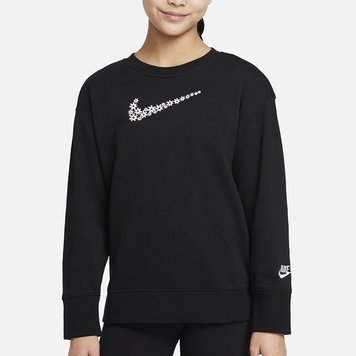 Светр дитячий Nike Big Kids (Girls) French Terry Sweatshirt Black (DM8210-010), 128-137 СM, WHS, 10% - 20%, 1-2 дні