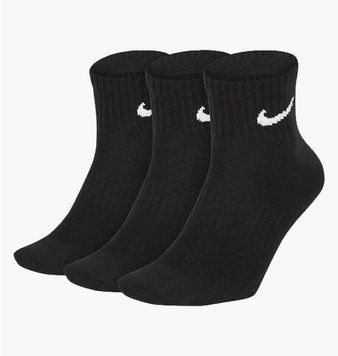 Шкарпетки Nike U Nk Everyday Ltwt Ankle 3Pr (SX7677-010), 34-38, OFC, > 50%, 1-2 дні