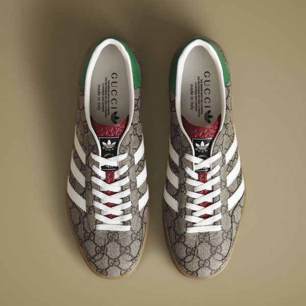 Кроссовки мужские Adidas Gucci Men's Gazelle Sneaker "Beige Tone" (IE2262), 43, WHS, 10% - 20%, 1-2 дня