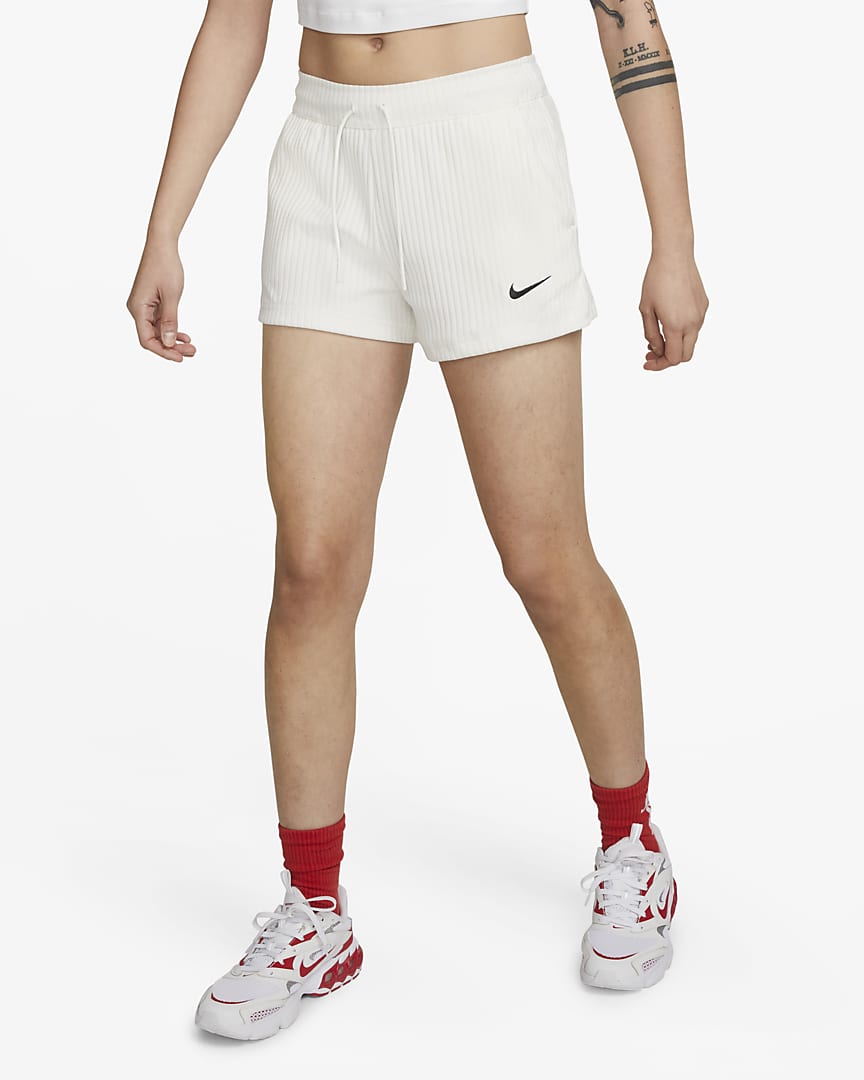 

Шорти жіночі Nike Sportswear High-Waisted Ribbed Jersey Shorts (DV7862-133)