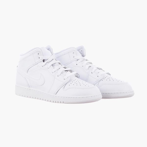 Кроссовки женские Jordan 1 Mid (Gs) (554725-136), 37.5, OFC, 40% - 50%, 1-2 дня
