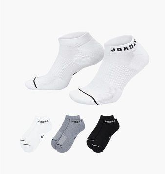 Носки Jordan Everyday No-Show Dri-Fit (DX9656-911), 42-46, OFC, 40% - 50%, 1-2 дня